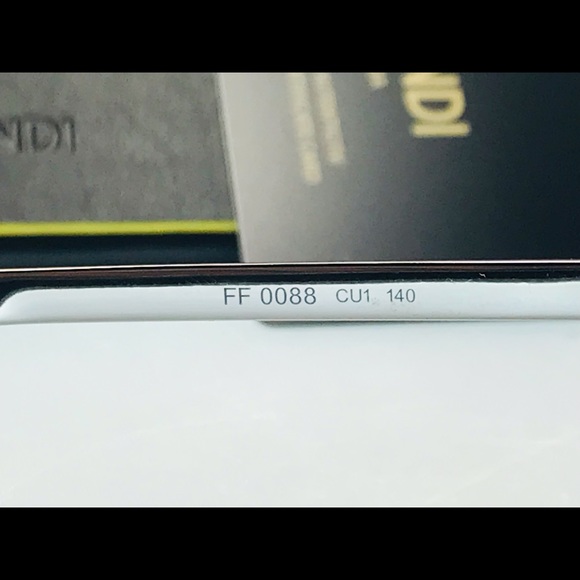 Black Ff0088 Cu1 -51 Optical Lens Rectangle Sunglasses - Picture 8 of 10